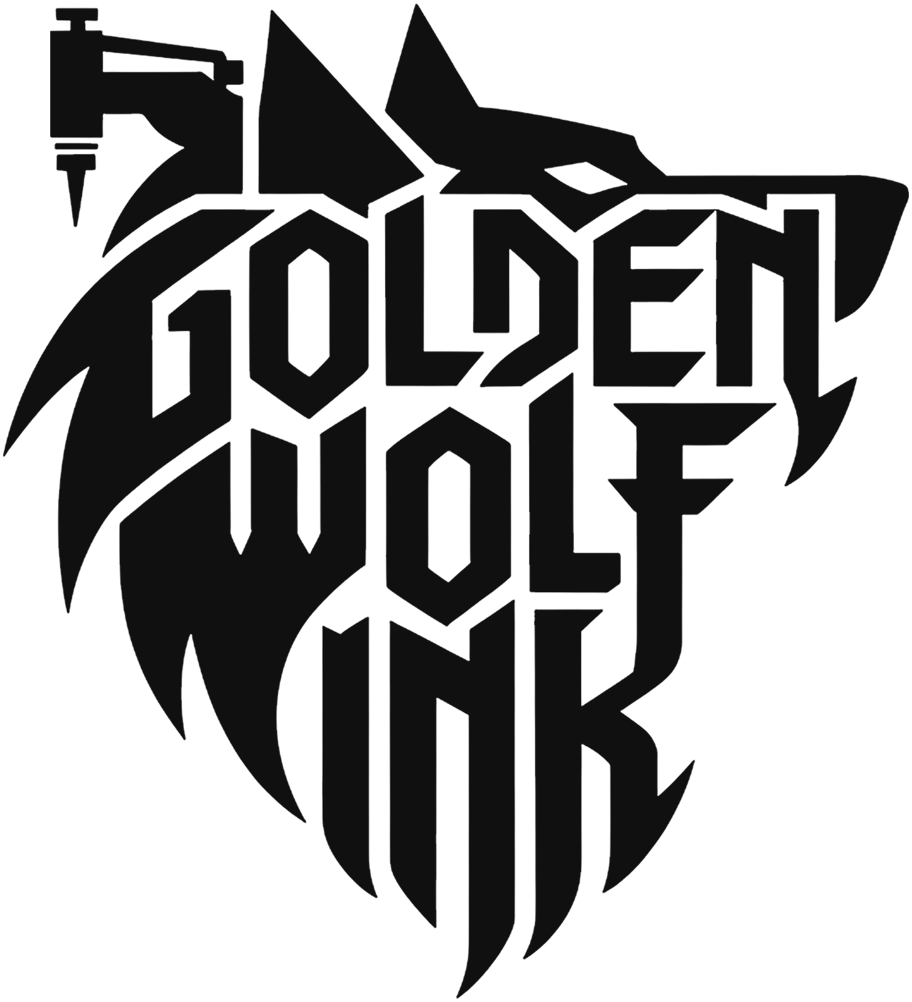 Golden Wolf Ink Logo